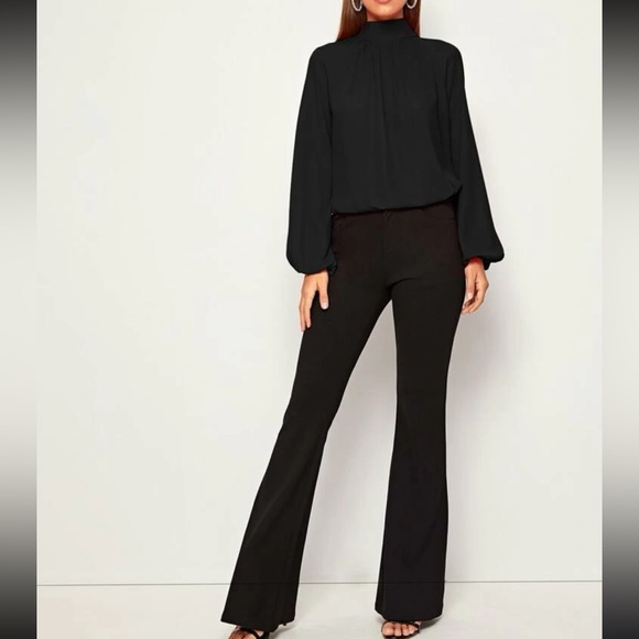 Tie Back Raglan Sleeve Dip Hem Top - Picture 7 of 9